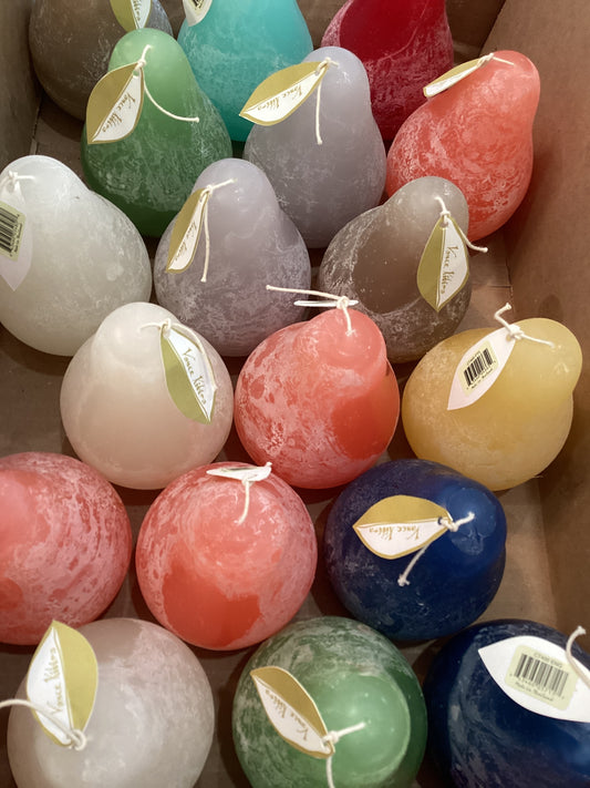Pear shape candles fragrance FREE
