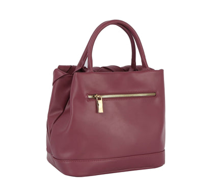 Calin woven detailed top handle small tote vegan purse