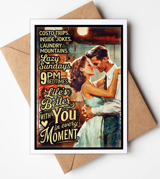 Cute Funny Handmade Vintage Valentine Cards for Her, Him