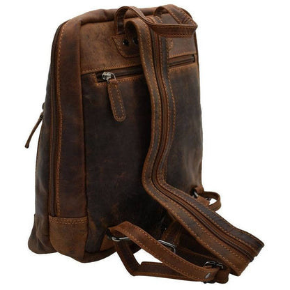 Green wood Leather Backpack Anna GW193042