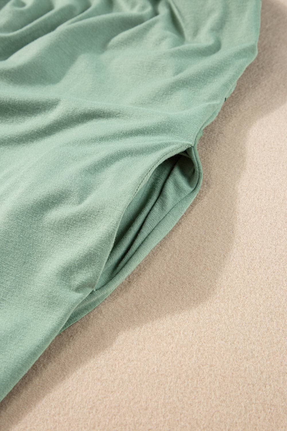 Lovesoft V Neck Hidden Pocket Splits Maxi T-shirt Dress
