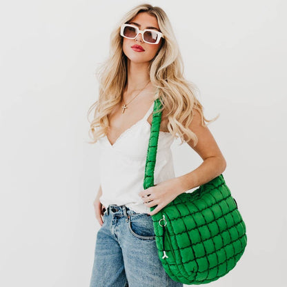 Pretty simple Carmen Quilted Hobo Tote Bag