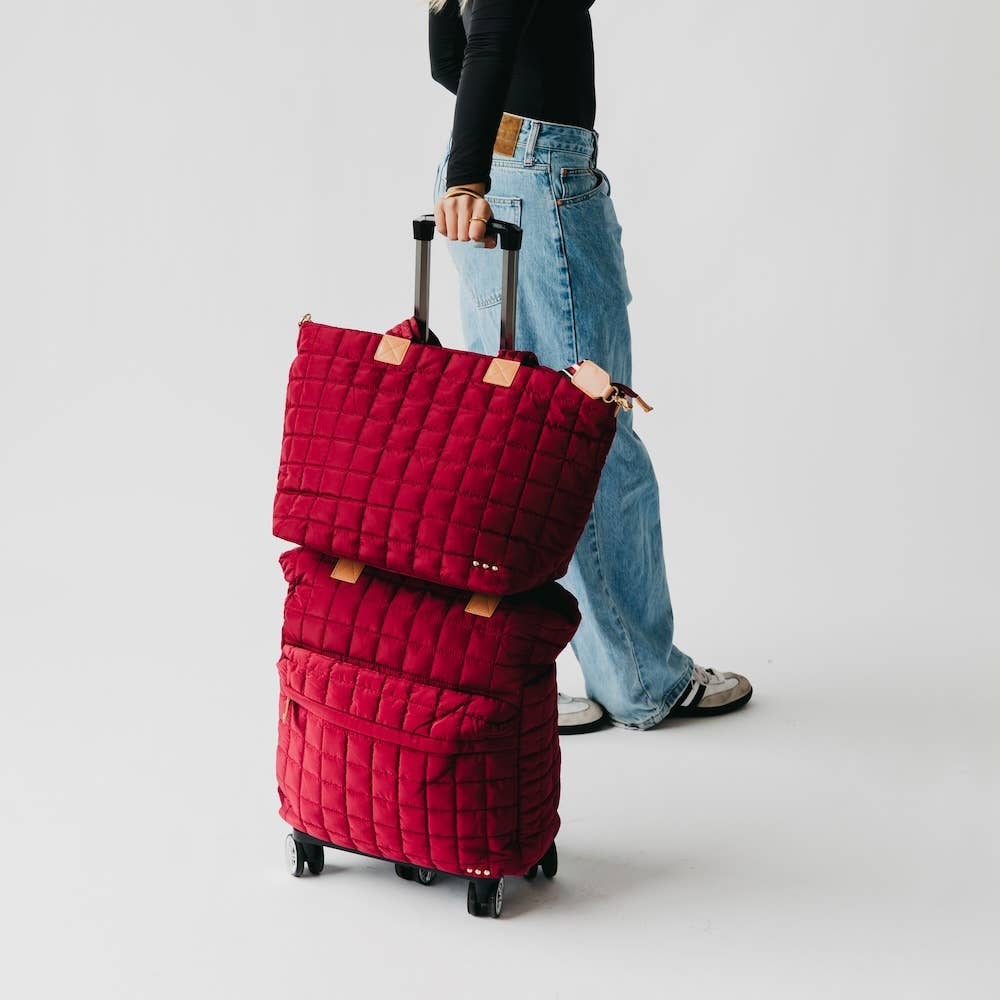 Pretty Simple Quilted Tote Roller Bag