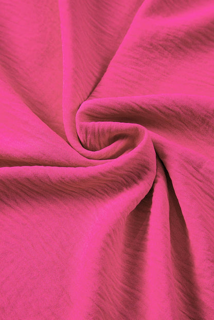 Lovesoft Strawberry Pink Solid Ruffled Sleeve Plus Size Mini Dress