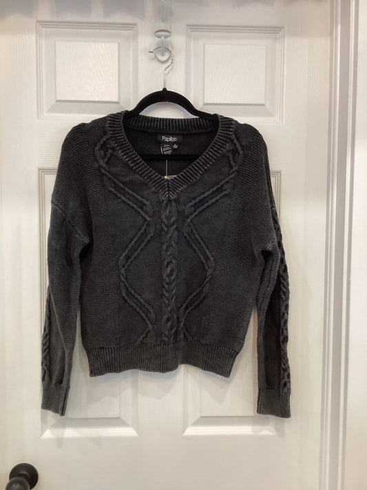 Papillon Cable Knit V-Neck Sweater