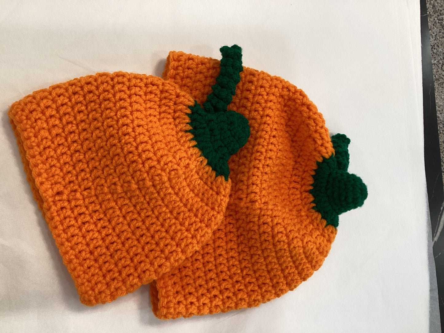 Hand knit Pumpkin Hats