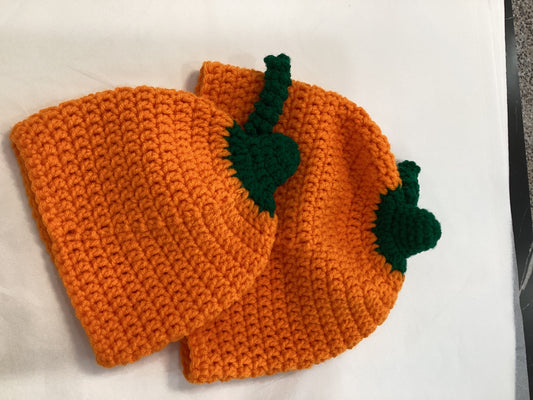 Hand knit Pumpkin Hats