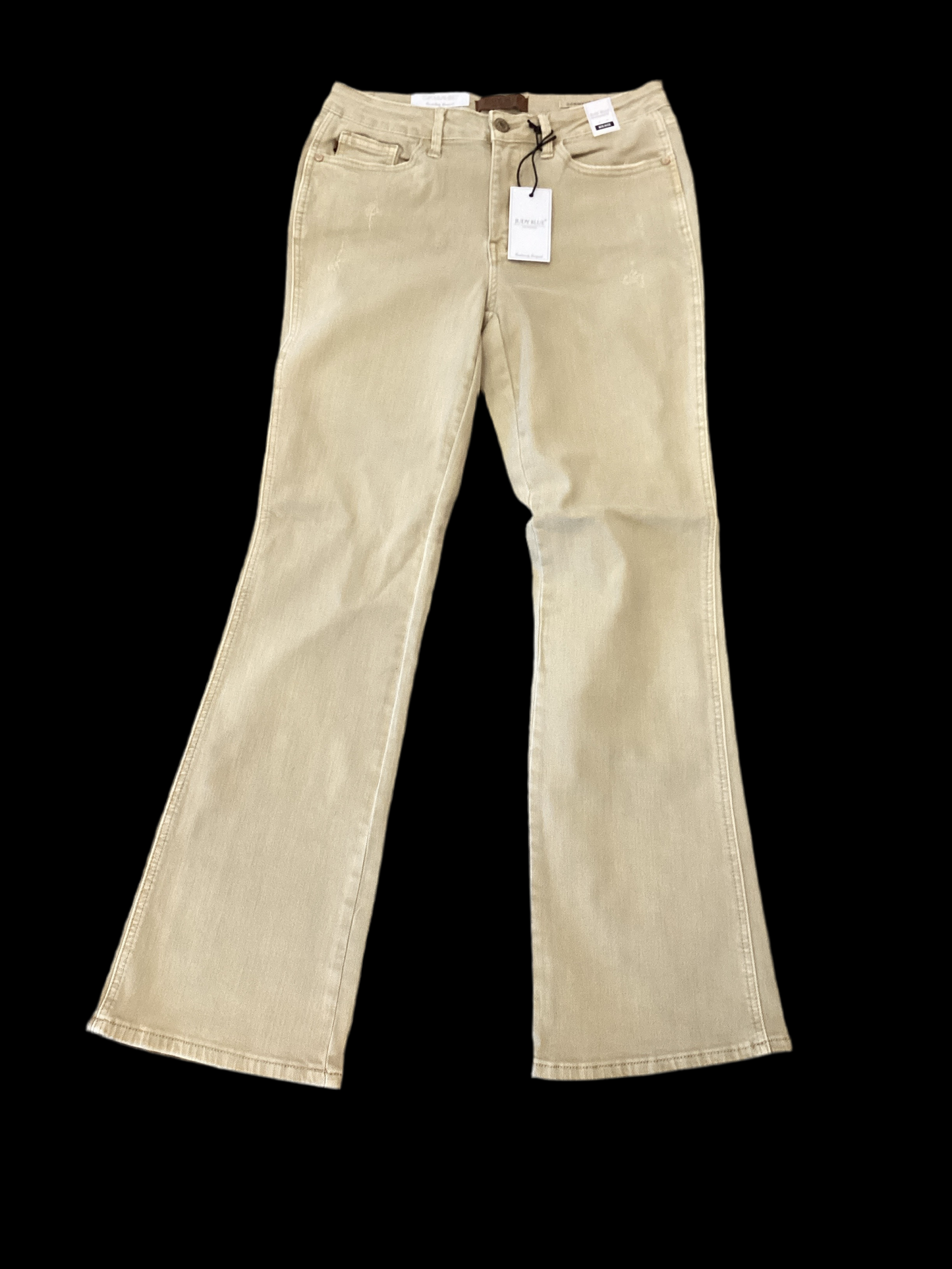 Judy blues JB88504 khaki midrise flare jeans