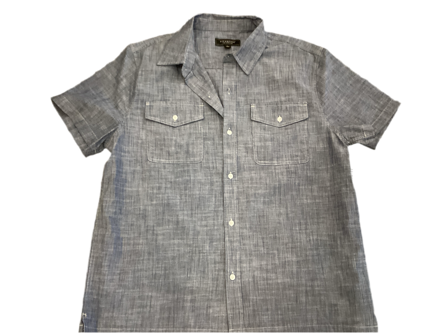 Liverpool Men’s Short Sleeve Button up Shirt chambray
