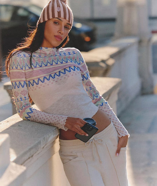 Free people printed hooded breathe easy