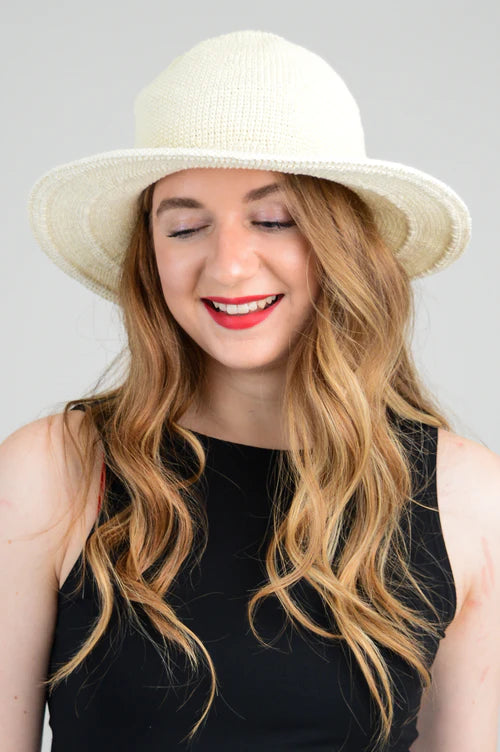 Blue sky foldable hat cotton