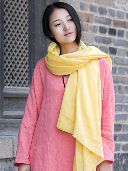 Vintage Solid Ramie Cotton shawl wrap