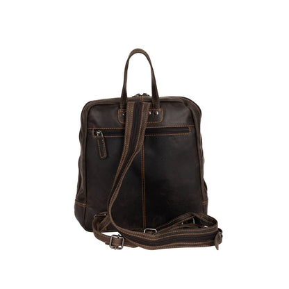 Green wood Leather Backpack Anna GW193042
