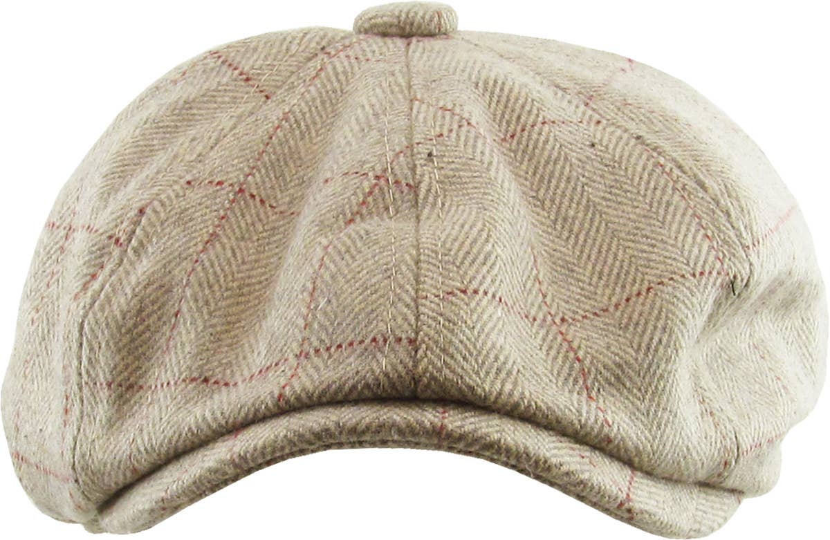 Herringbone Button Ascot hat