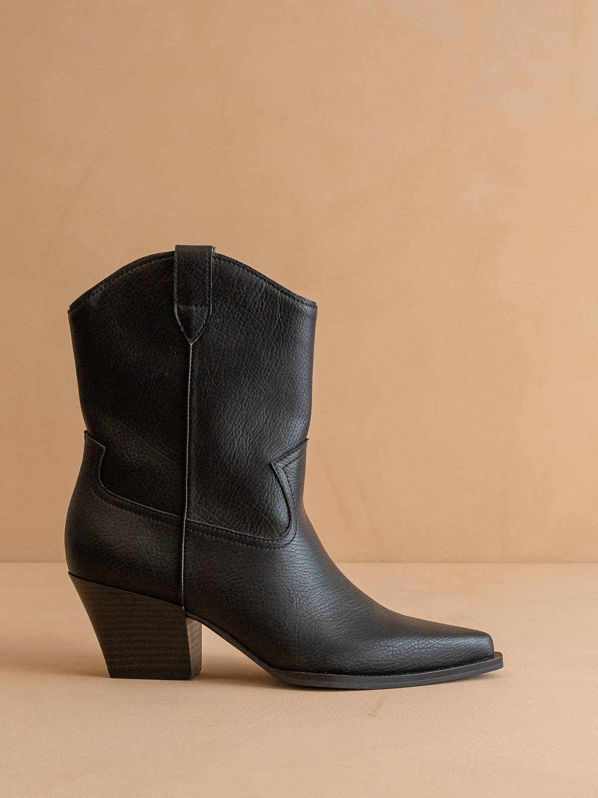 The Ames | Black Short Cowboy Booties