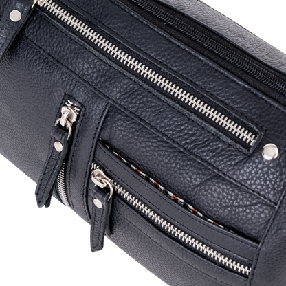 Green Wood  Leather Crossbody Bag – Stylish, Functional & Time