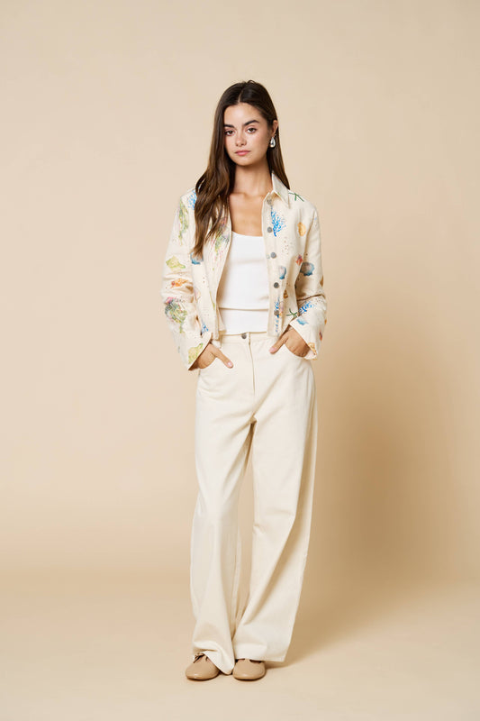 Lalavon Barrel Cotton Pants With Pockets