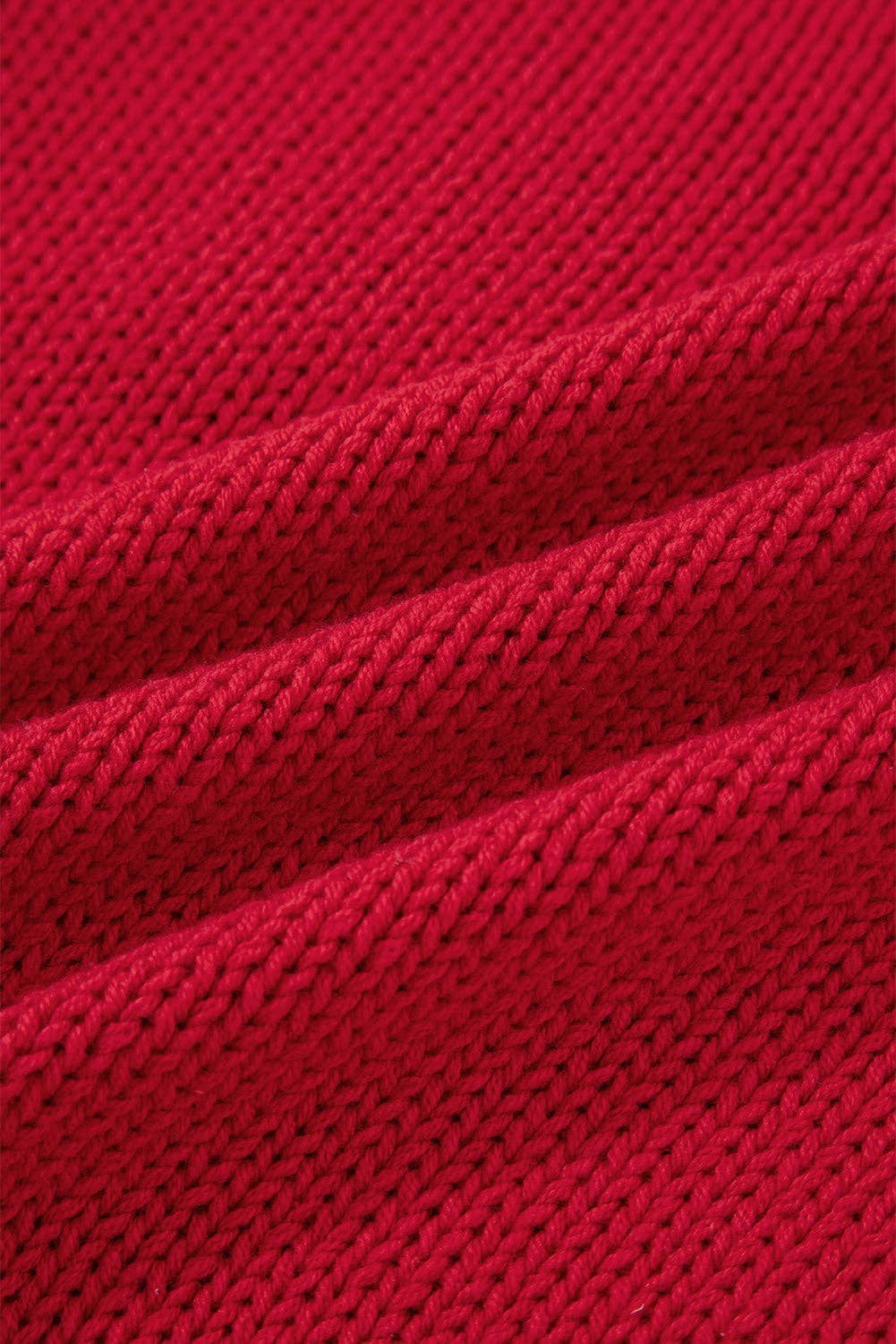 Red MERRY Drop Shoulder Holiday Knit Sweater