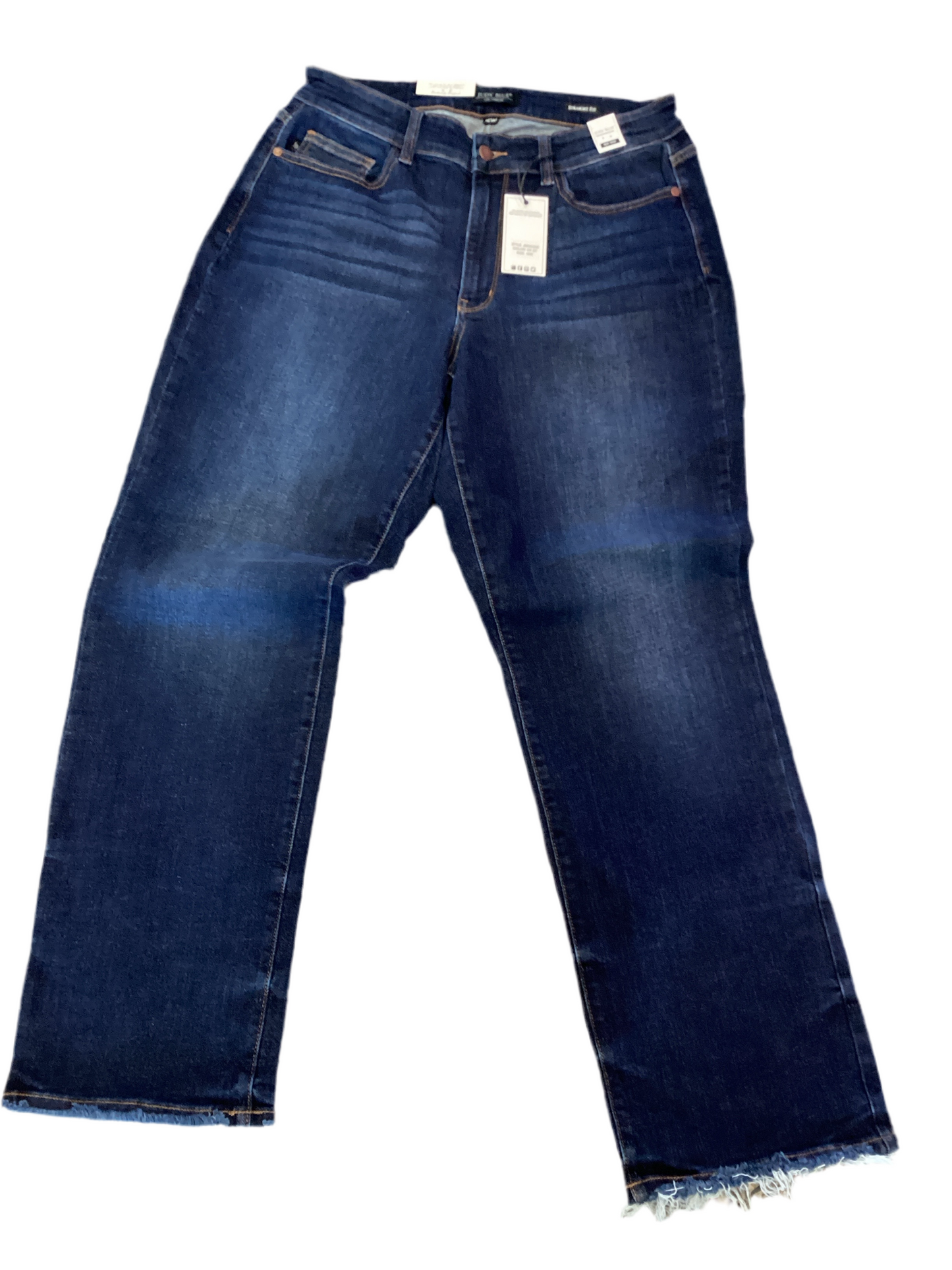 Judy blue 82622 dark wash distressed hem plus