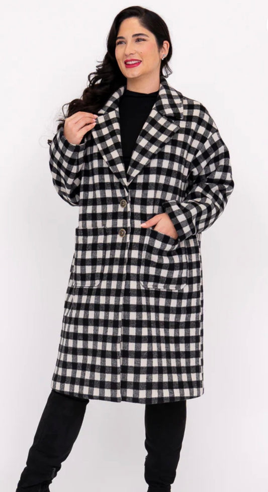 Blue Sky Checkered Vanessa coat