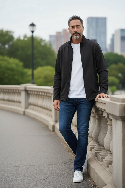 Blue Sky Guy Black Bamboo Jacket