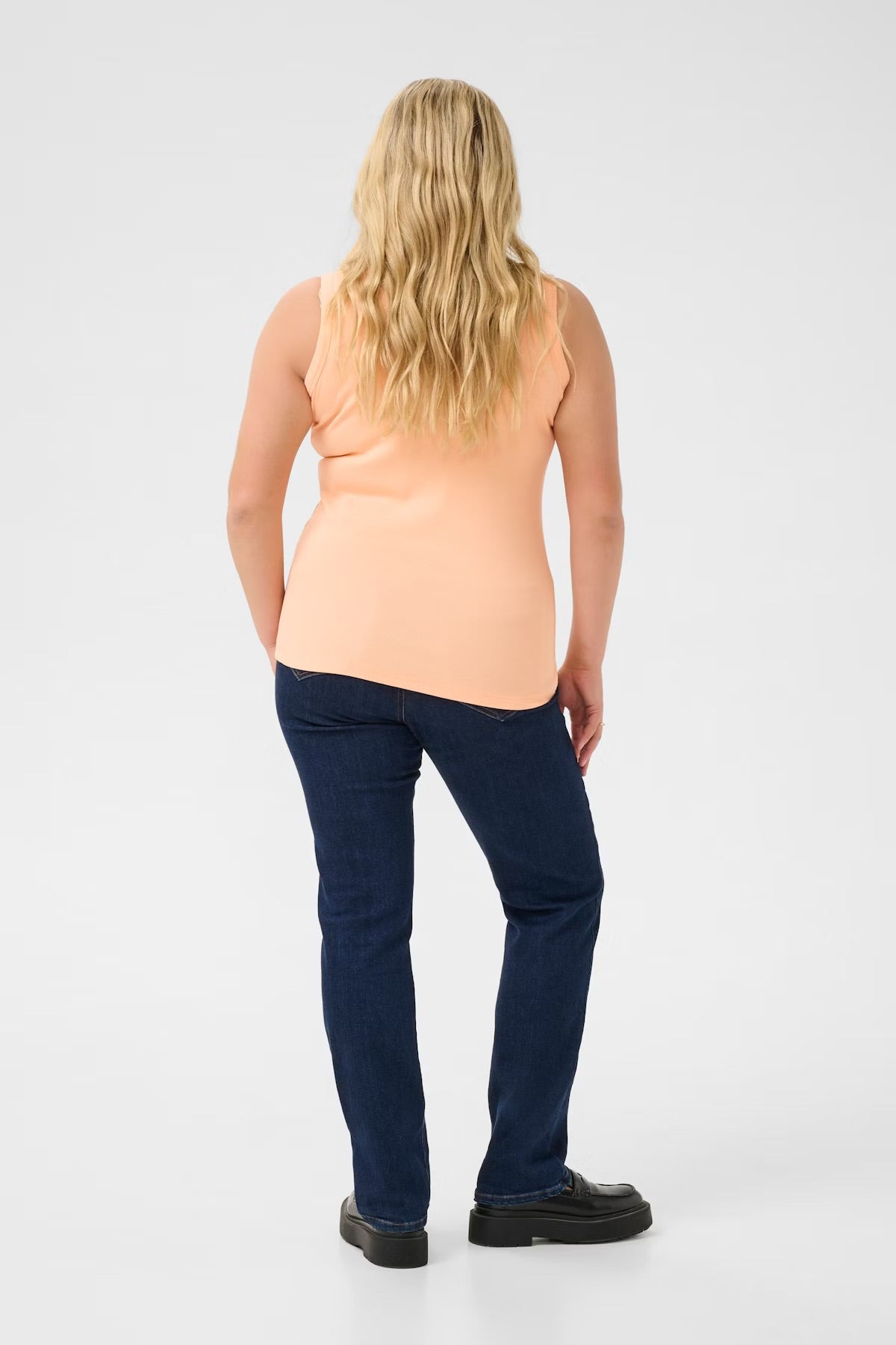 Kaffe carina tank top peach nectar