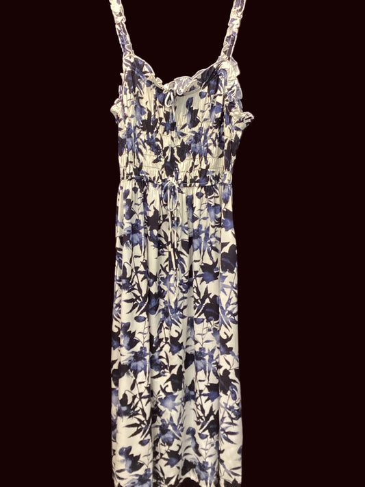 Papa navy blue and white floral dress