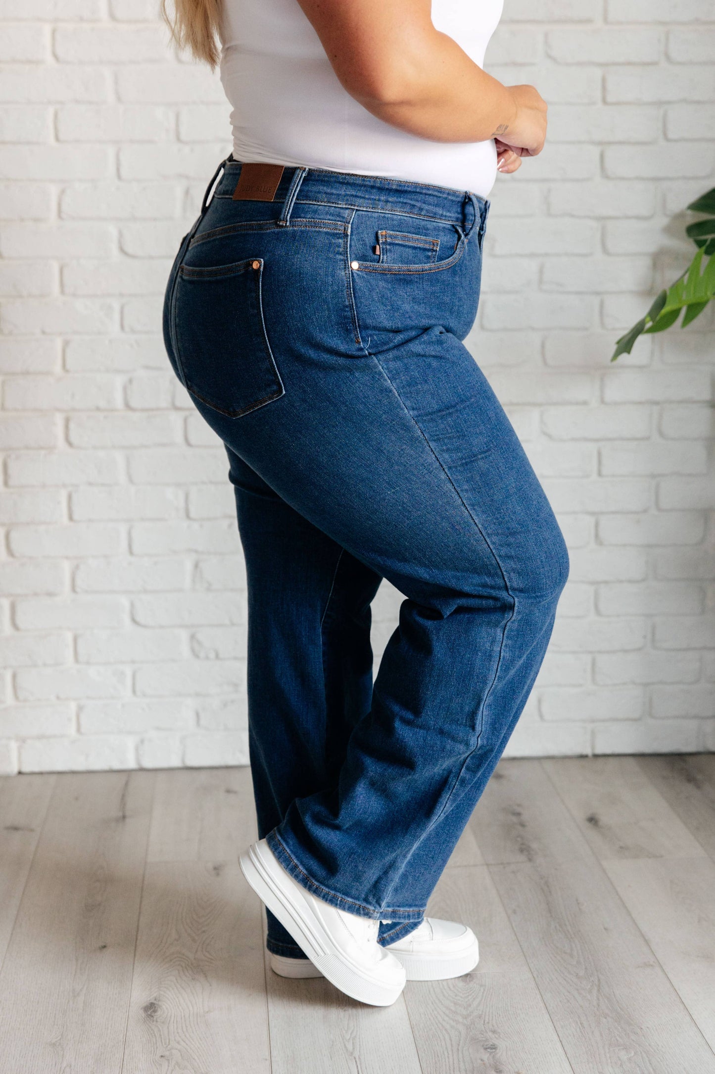 Judy Blue 82553 High Rise Vintage Wide Leg Jeans