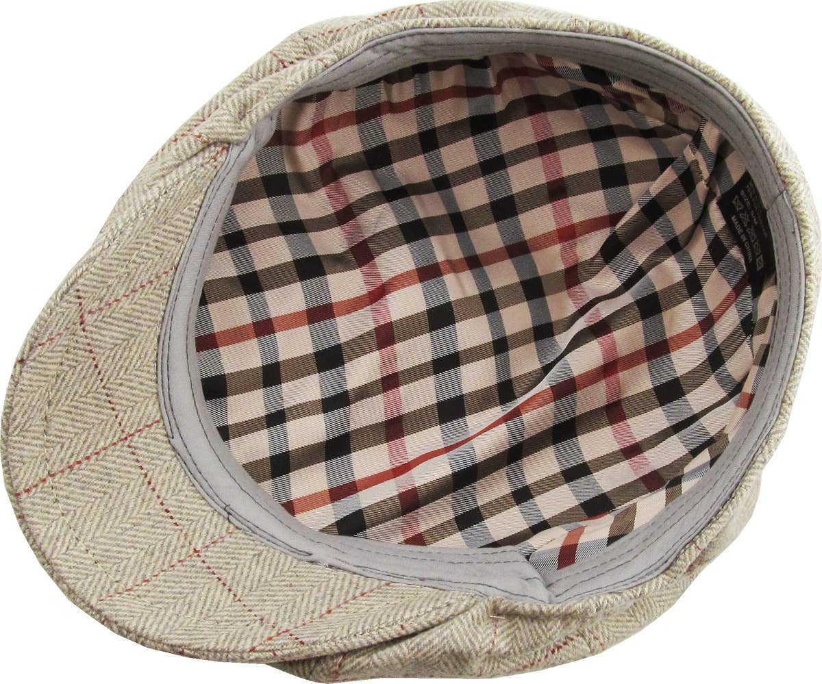 Herringbone Button Ascot hat