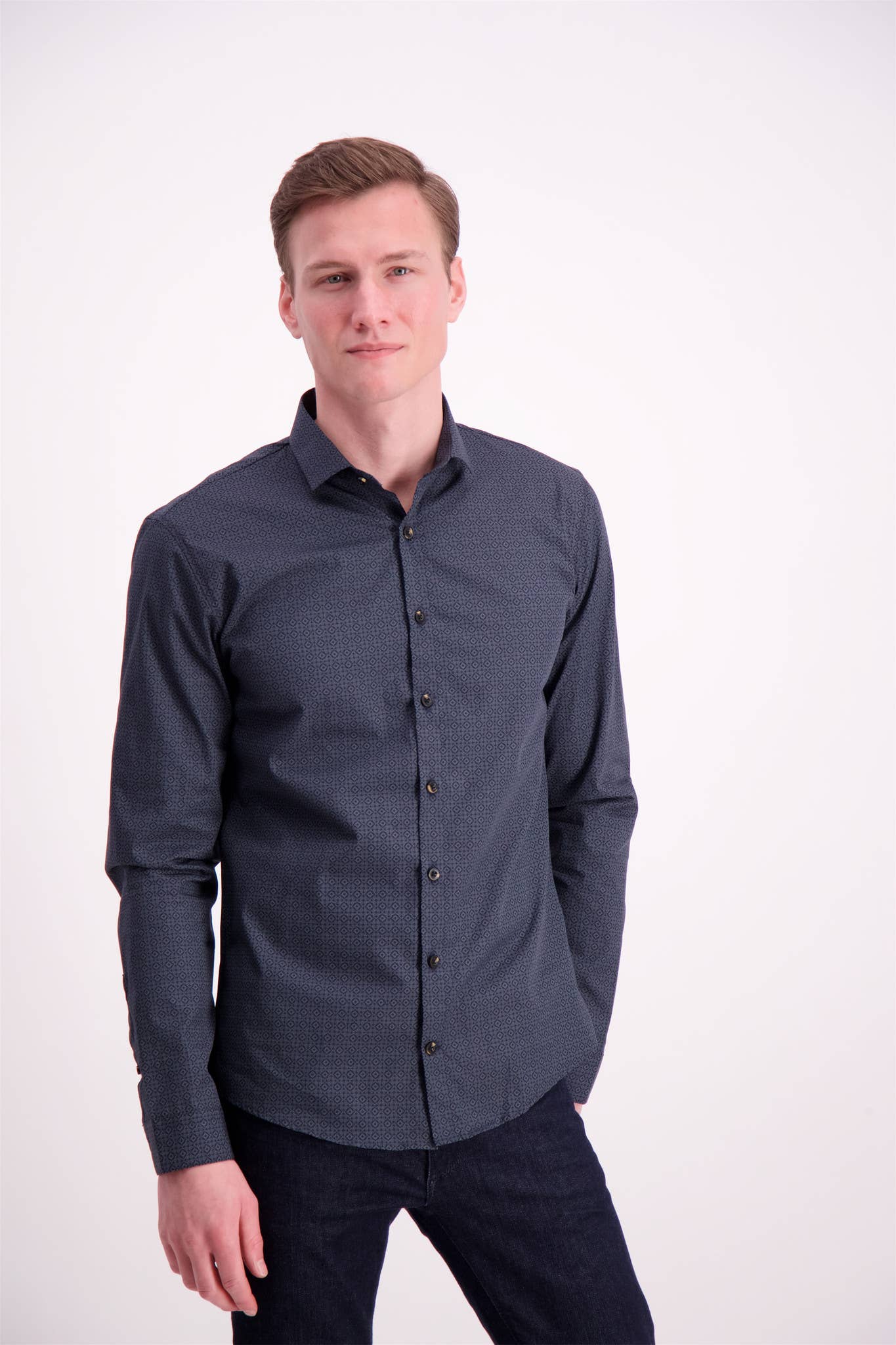 Lindbergh Ditsy Print Shirt L/S Style: 30-22036US