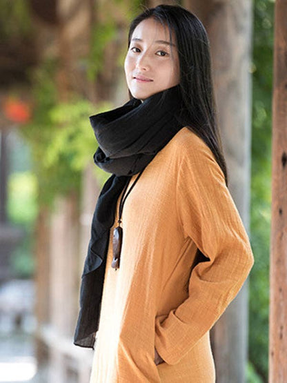 Vintage Solid Ramie Cotton shawl wrap