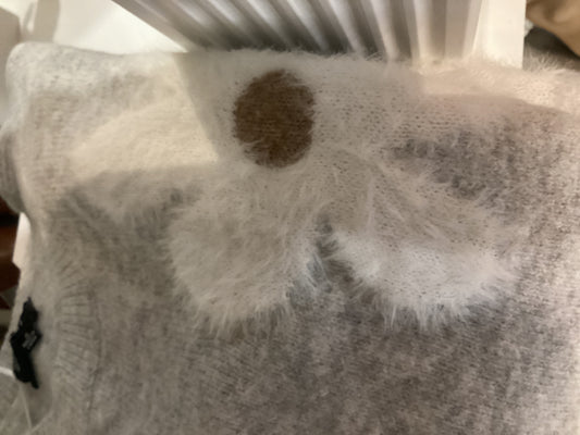 Papillon Grey Daisy Sweater