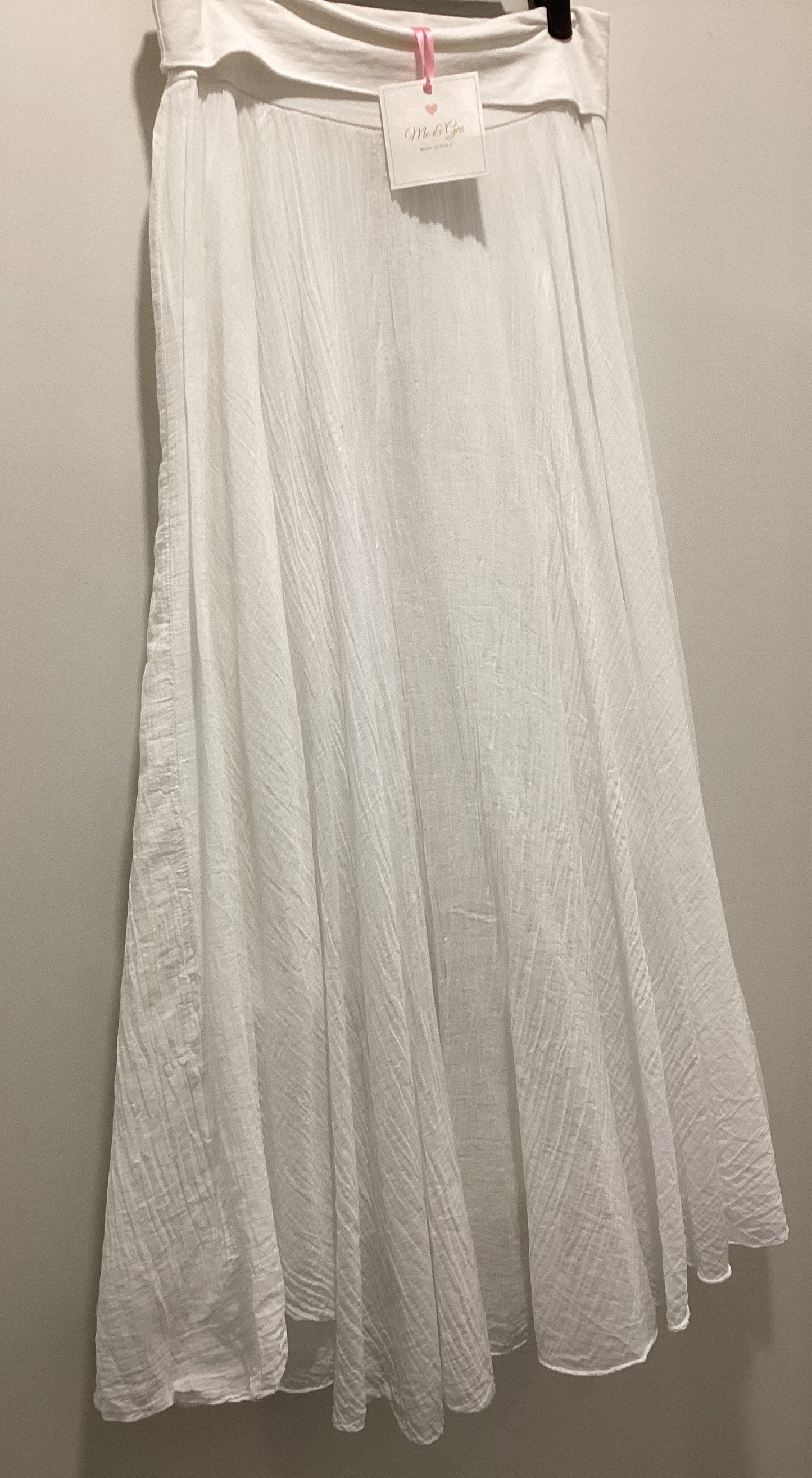 Me & Gee white linen skirt