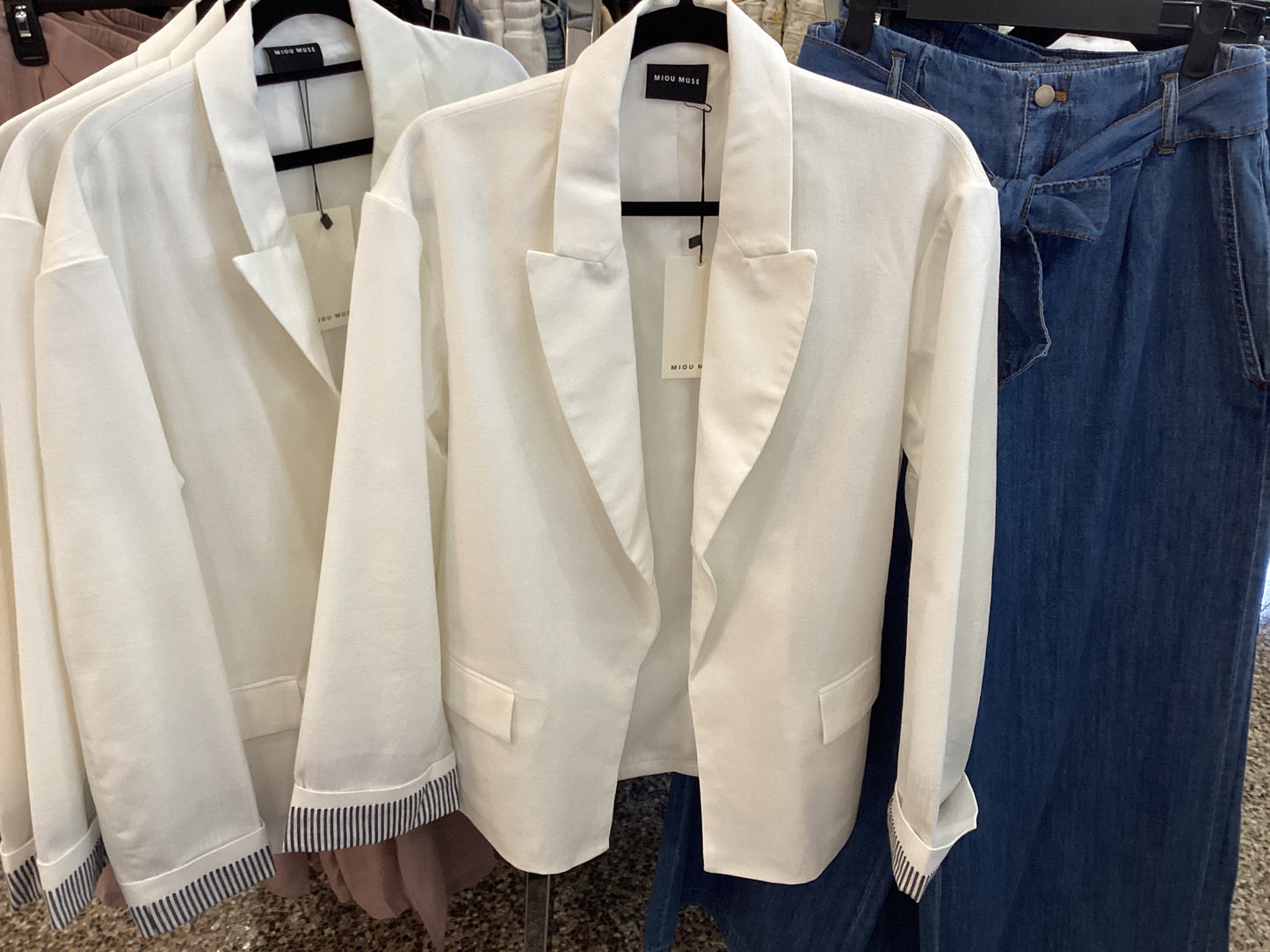 Miou Muse blazer with sleeve cuff
