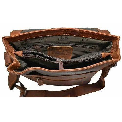 Green wood Leather Shoulder Bag Torquay - GW836