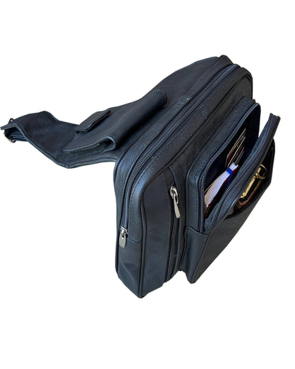 Roma leather Sling purse with water bottle and phone holder