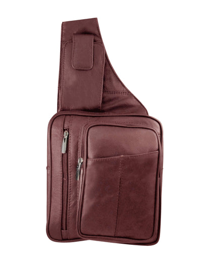Roma leather Sling purse with water bottle and phone holder