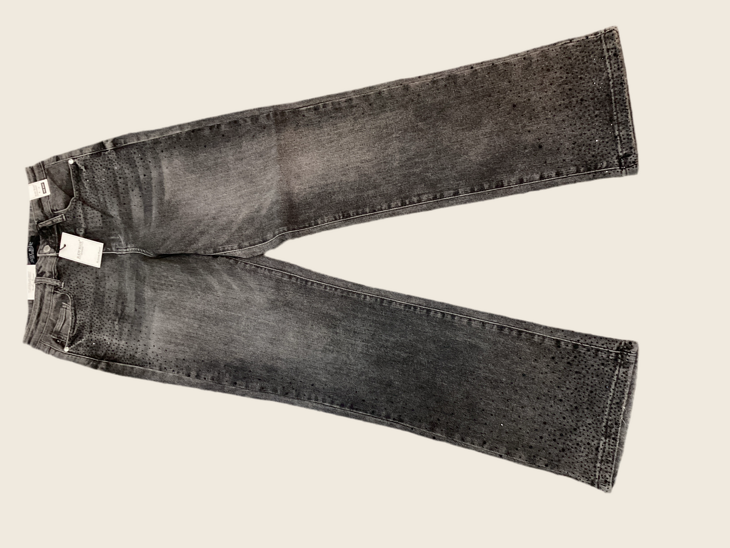 Judy blue 88919 HW rhinestone straight grey Jean