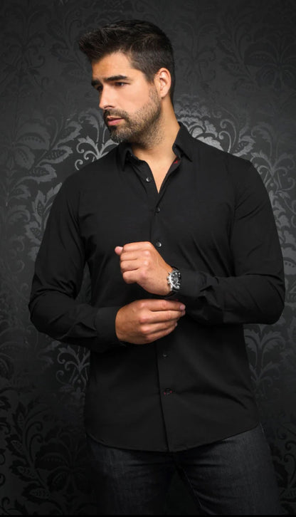 Au Noir Alexander Dress Shirt black