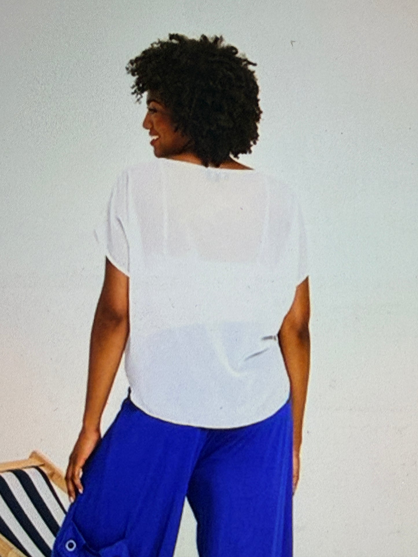 Red Coral Sheer tie-button Top