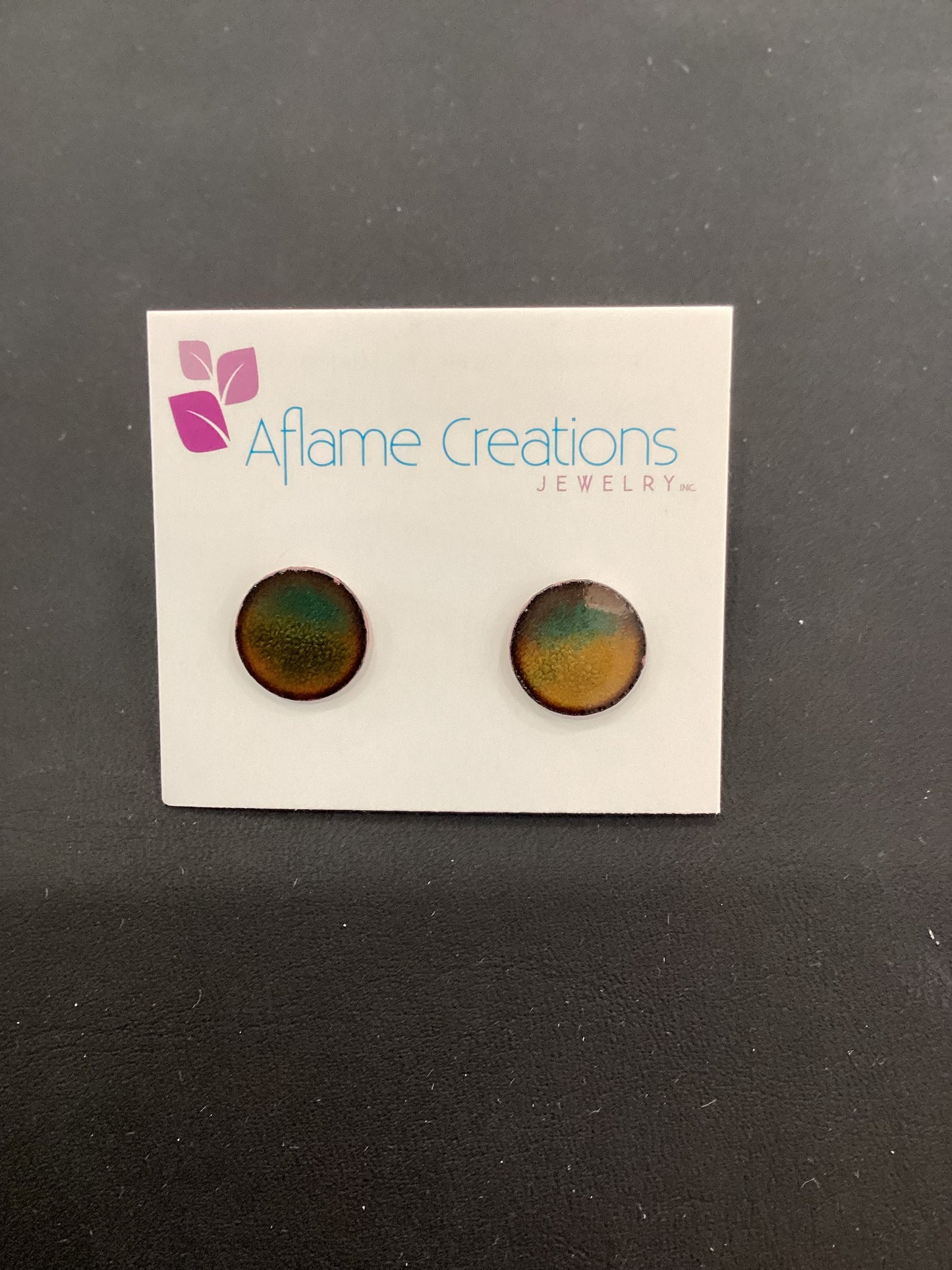 Dawn Horizon Circle Stud Earrings
