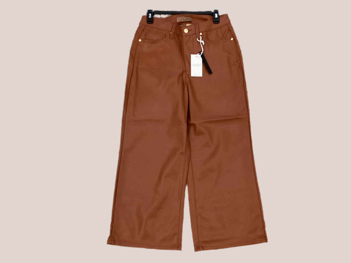 Judy Blue 88900 Tan Pleather Crop Pants