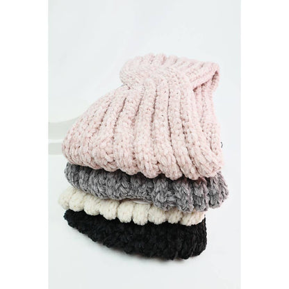 Head Chenille Twist Knit Headwrap