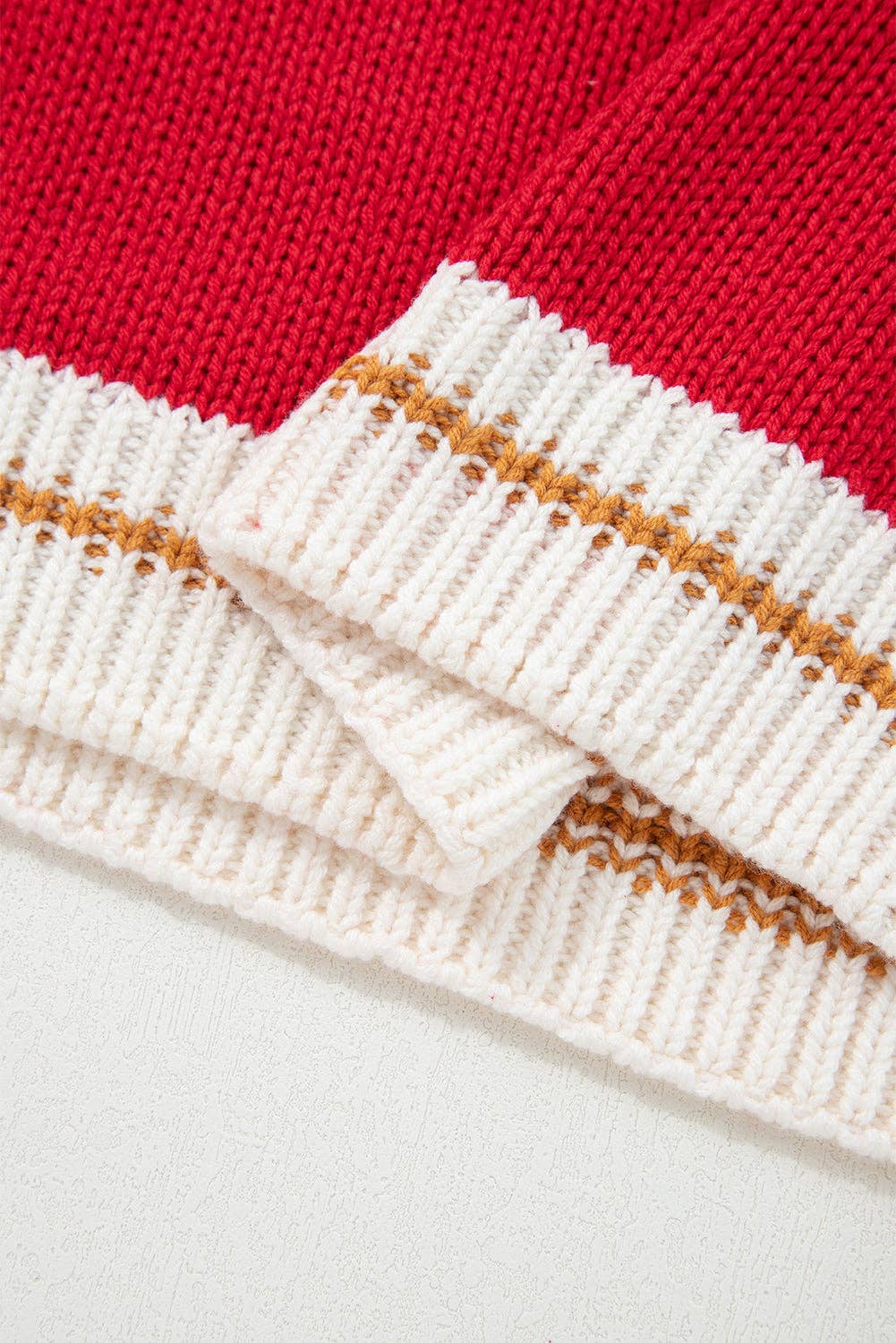 Red MERRY Drop Shoulder Holiday Knit Sweater