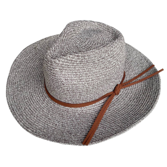 Gray Cotton Polyester Weave Frankie Summer Hat
