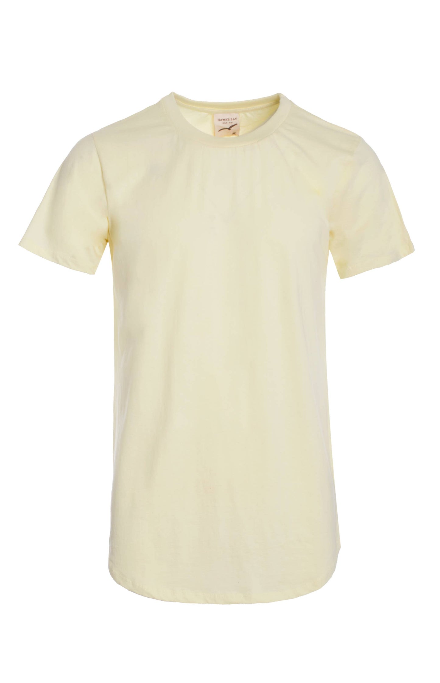 Hawks Bay - Men's Hem Curve Premium Cotton Crew Neck T-Shirt