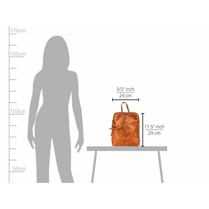 Green wood Leather Backpack Claire GW658816