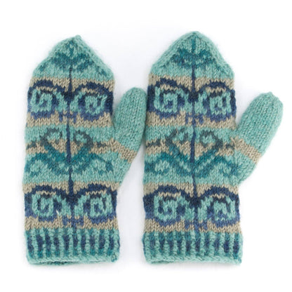 Natalia Wool Mittens with Fair Isle Knit Pattern