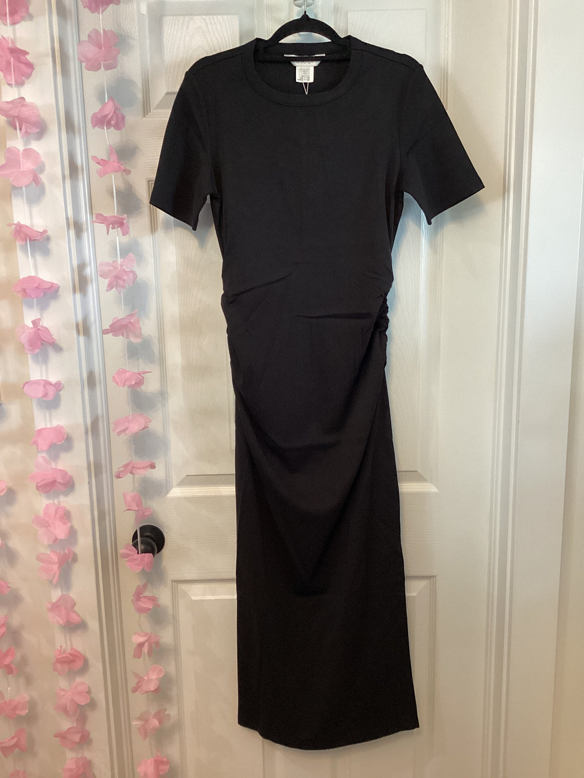 Apricot Jersey Ruched Column Dress