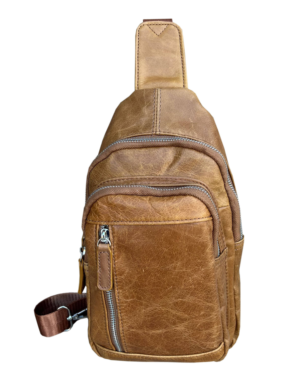 Roma Leather Sling bag with adjustable shoulder strap